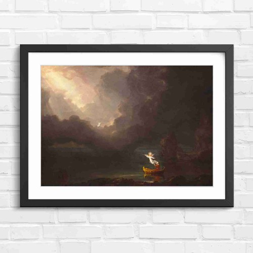 Angels guiding boat - on, stormy