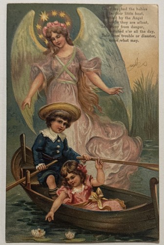 Children boat angel - children, in