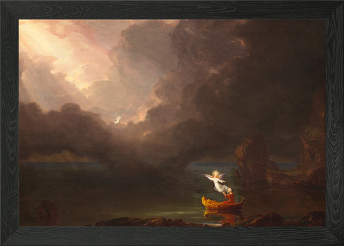 Angel and man boat - and,