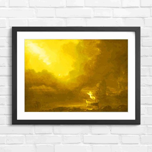 Angels guiding boat stormy - angels,